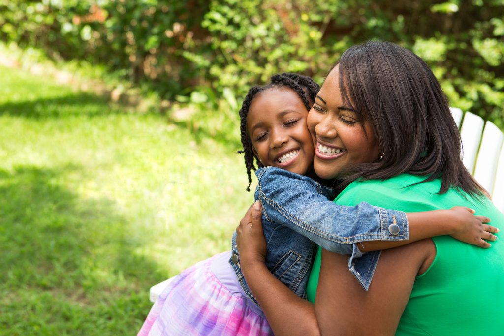 African American mother and daughter