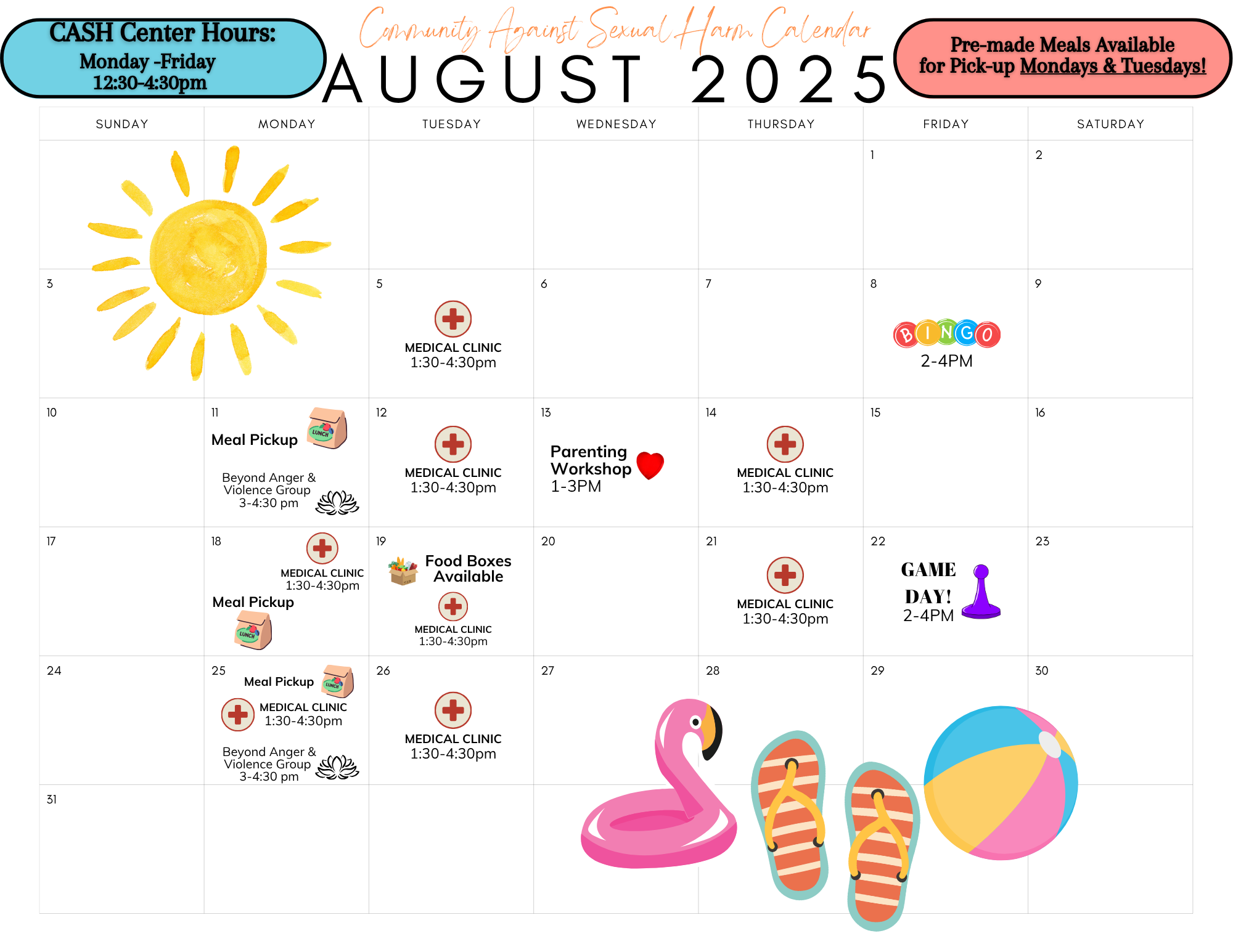 August Calendar August Calendar