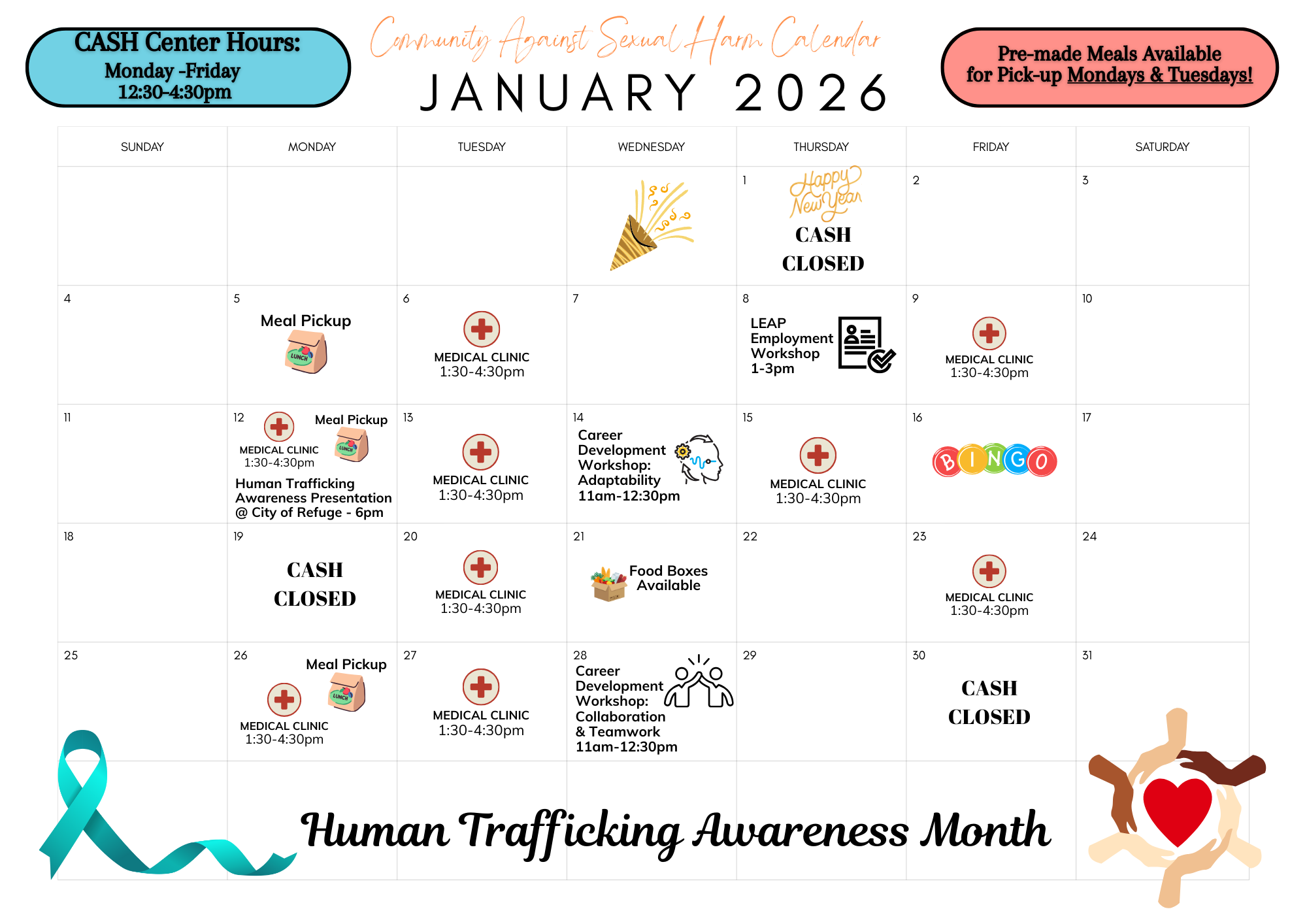 Black White Simple Modern 2026 Monthly Calendar (2)